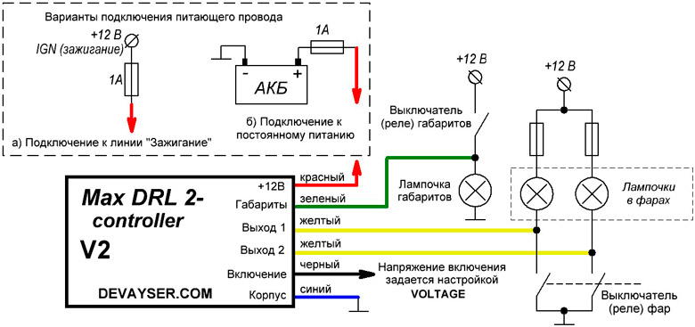 Схема контроллера полива